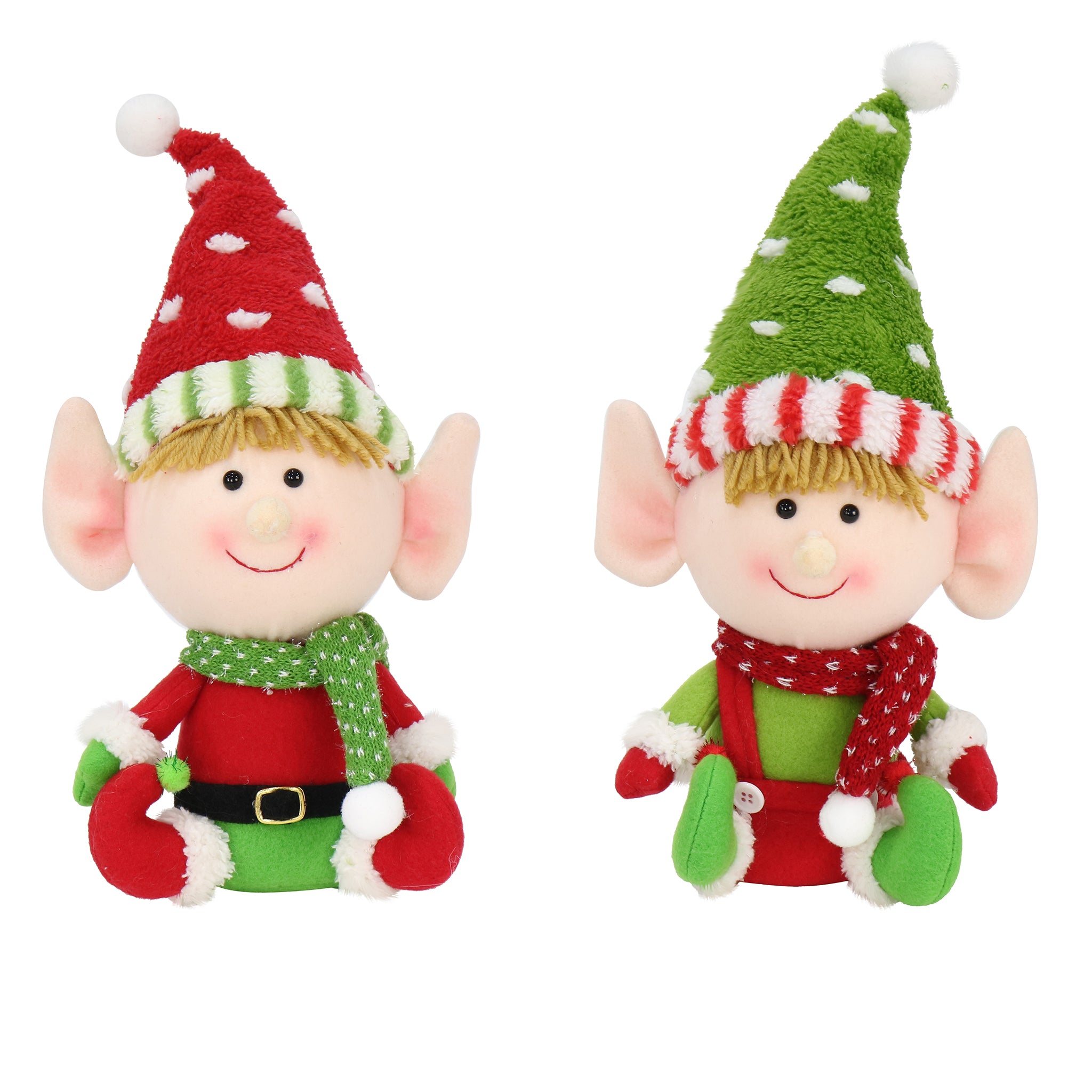 Sitting Elf Big Head Fleecy