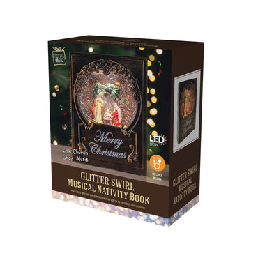Glitter Swirl Musical Nativity Book