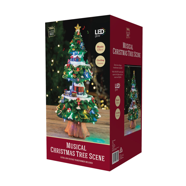 Musical Christmas Tree Scene