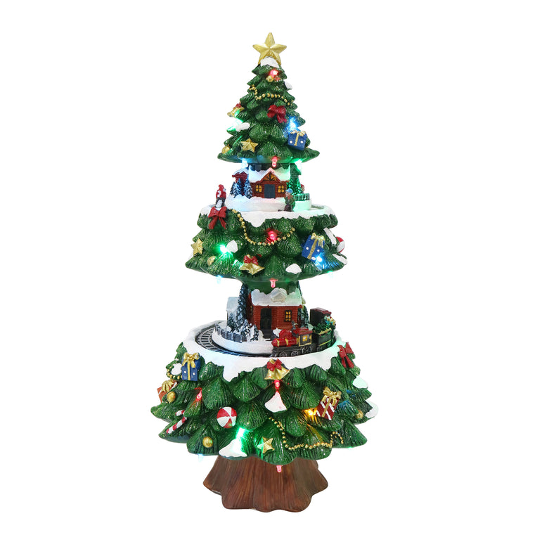 Musical Christmas Tree Scene