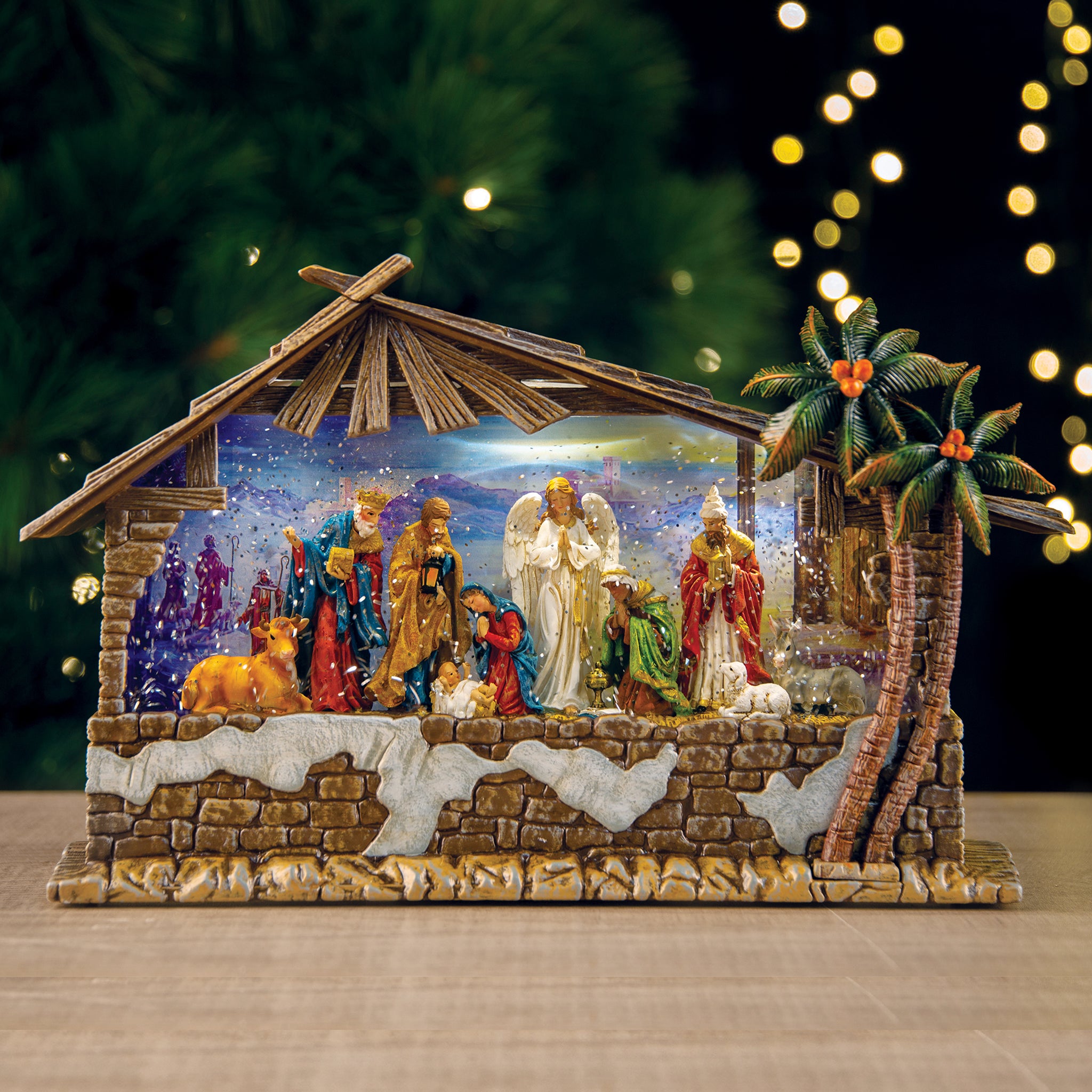 Glitter Swirl Nativity Scene