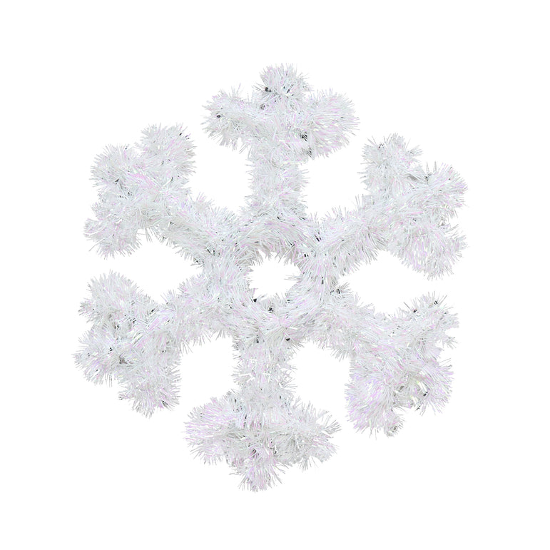 Tinsel Snowflake Plaque