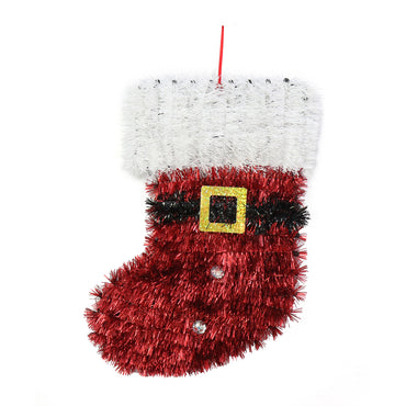 Tinsel Stocking Plaque