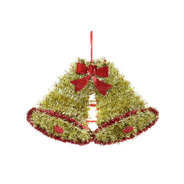 Tinsel Twin Bells Plaque