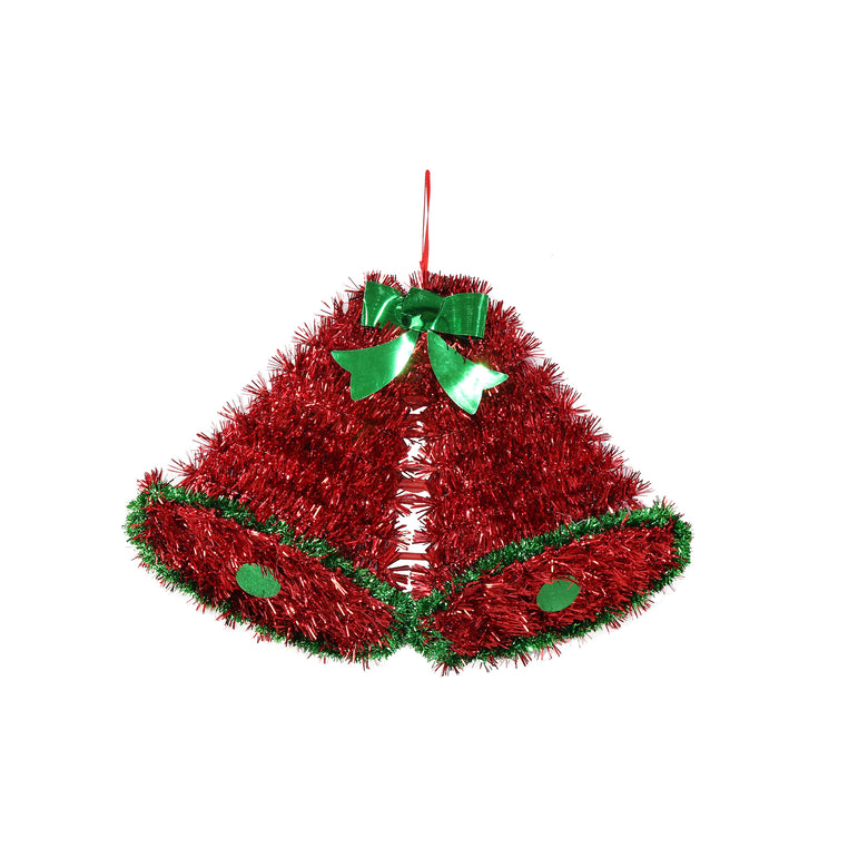 Tinsel Twin Bells Plaque