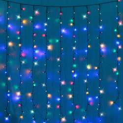 200 LED Curtain Timer Lights