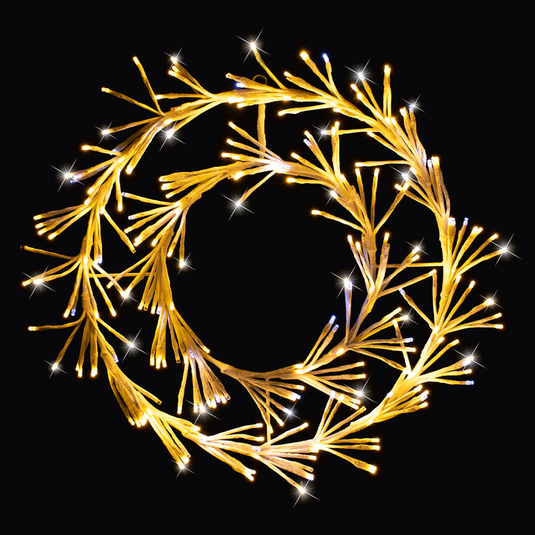 Cluster Wreath With Twinkle Effect