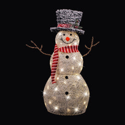 Glitter Fabric Snowman (1m)