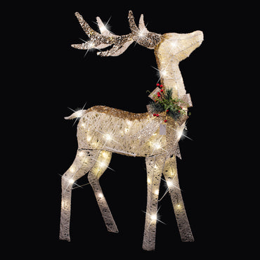 Gold Thread Reindeer with Glitter