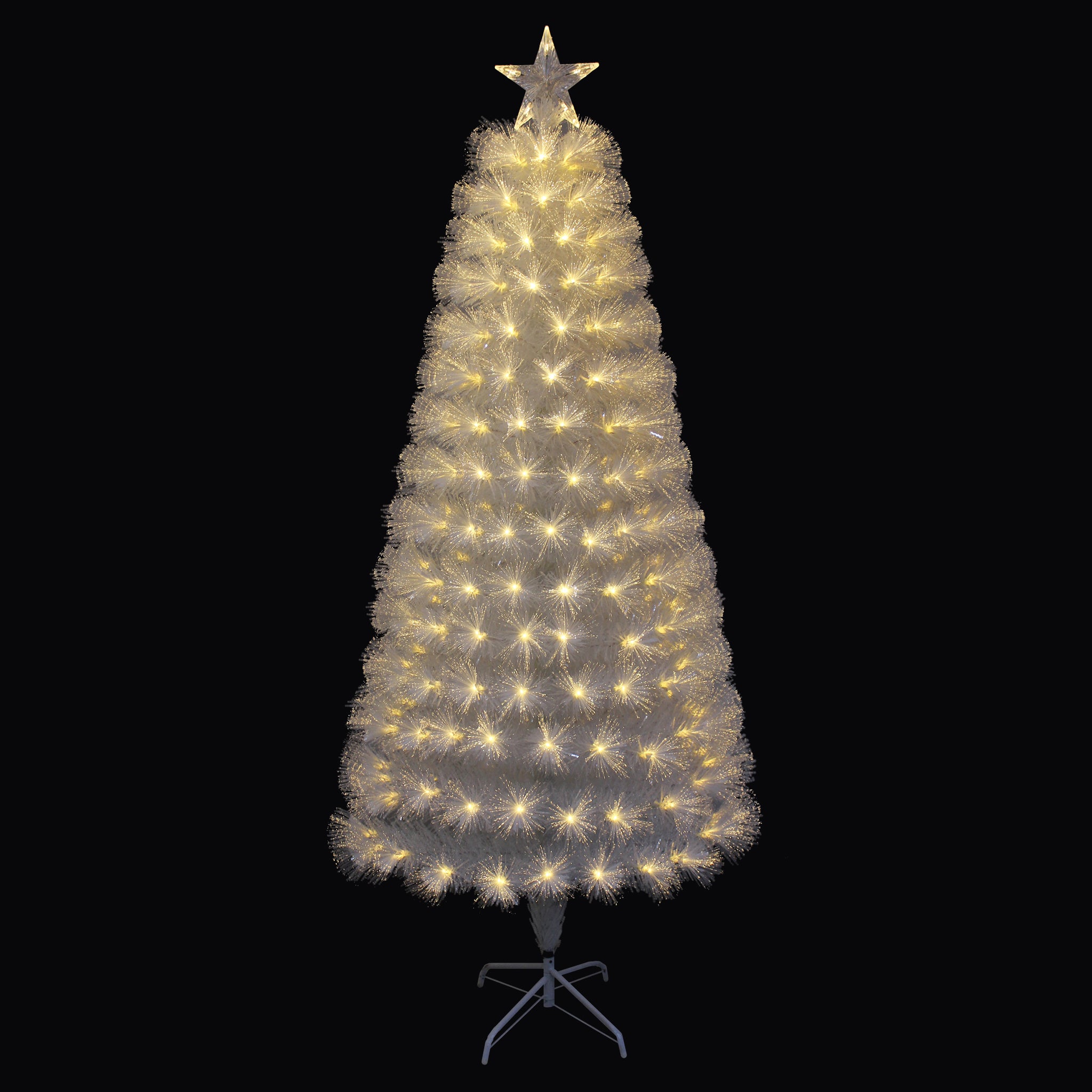 LED Fibre Optic Tree (1.8m) Flash-White