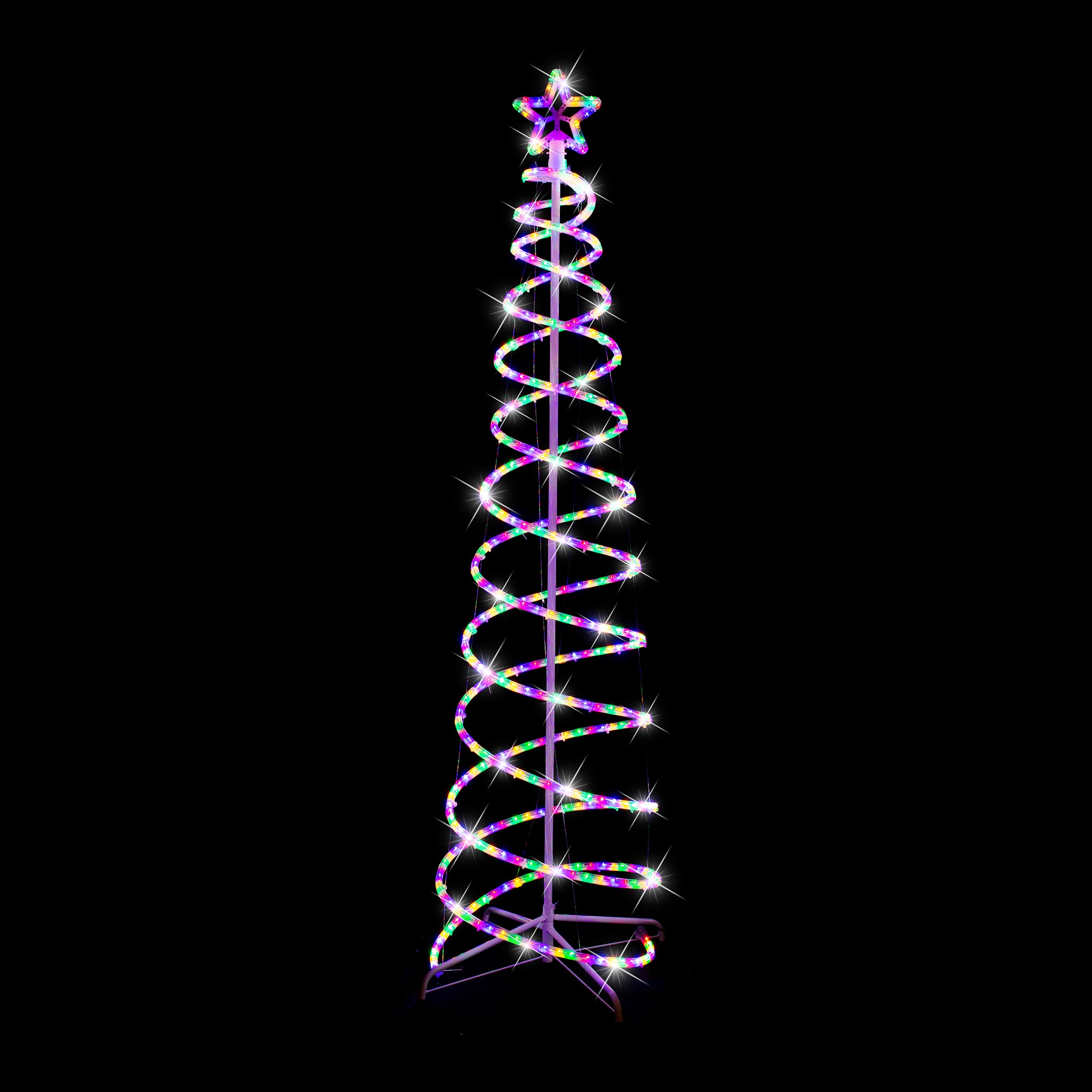 LED Rope Light double Spiral Tree (1.8m)