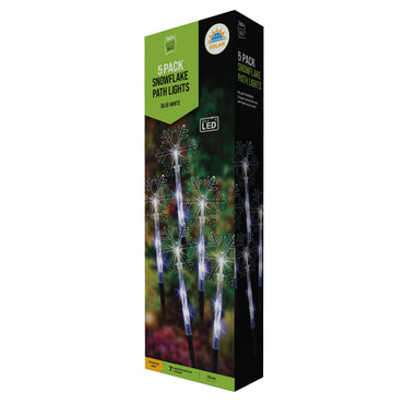Solar Snowflake Path Lights (5 Pack)