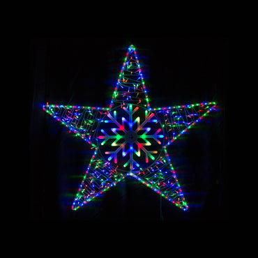 LED Rope Light Star with Snowflake