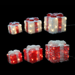 LED Presents Set of 3 Heavy Snow