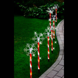 Solar Candy Snowflake Path Lights