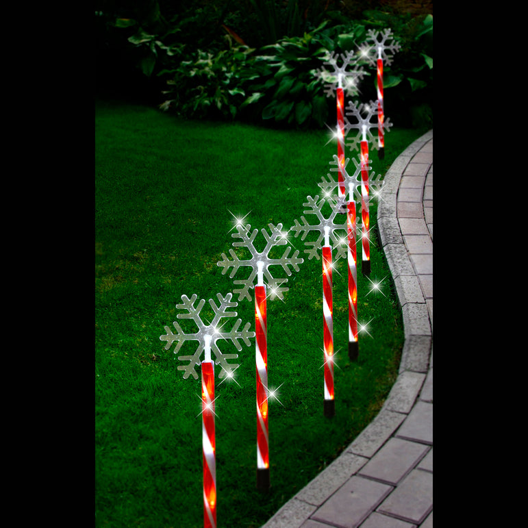 Solar Candy Snowflake Path Lights