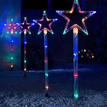 Solar LED Star Path Lights (4pc)