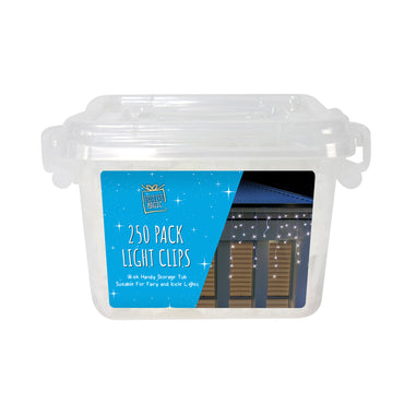 Fairy/Icicle Clips (250pc) with Storage Tub