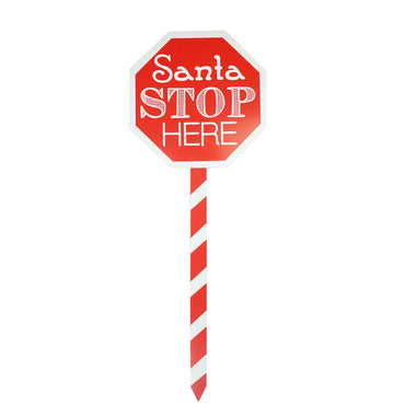 Santa Stop Here Stake (80cm)