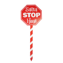 Santa Stop Here Stake (80cm)