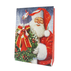 Santa Claus Glitter XL Gift Bag