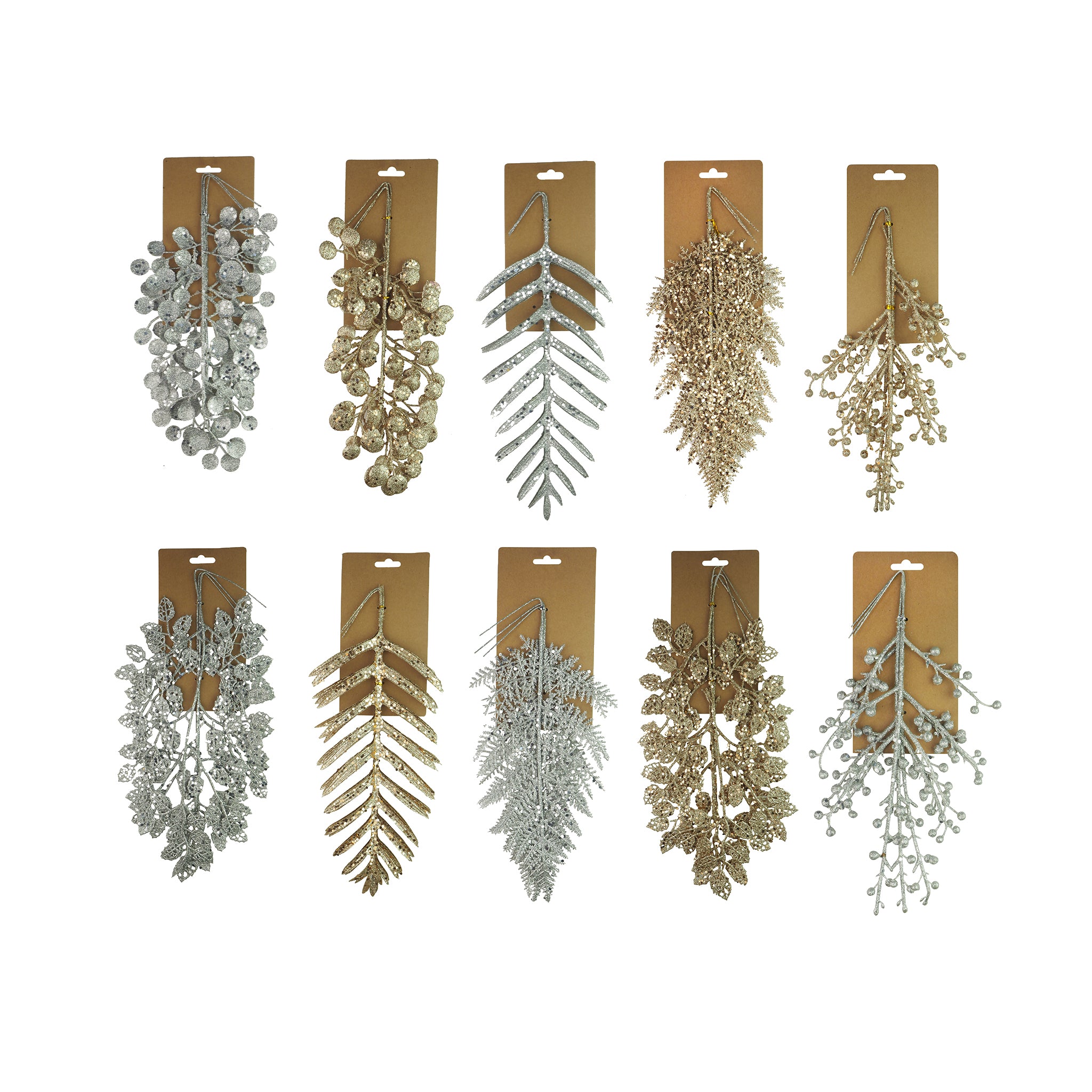 Glitter Leafy Pick (3 Pack)